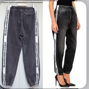 Alexander Wang Charcoal Joggers with Logo Detail